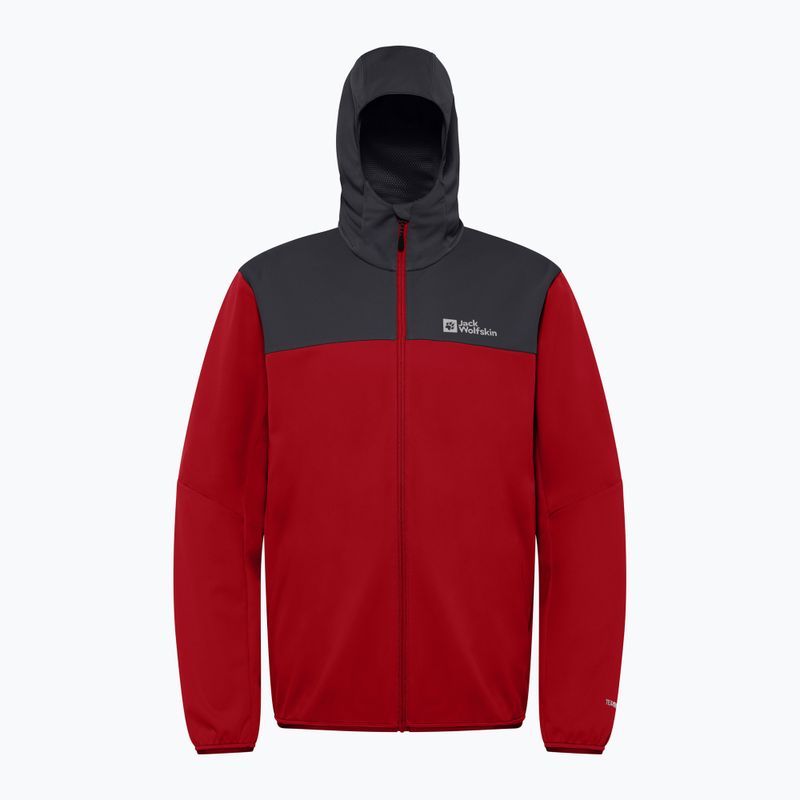 Куртка софтшел чоловіча Jack Wolfskin Feldberg Hoody adrenaline red 8