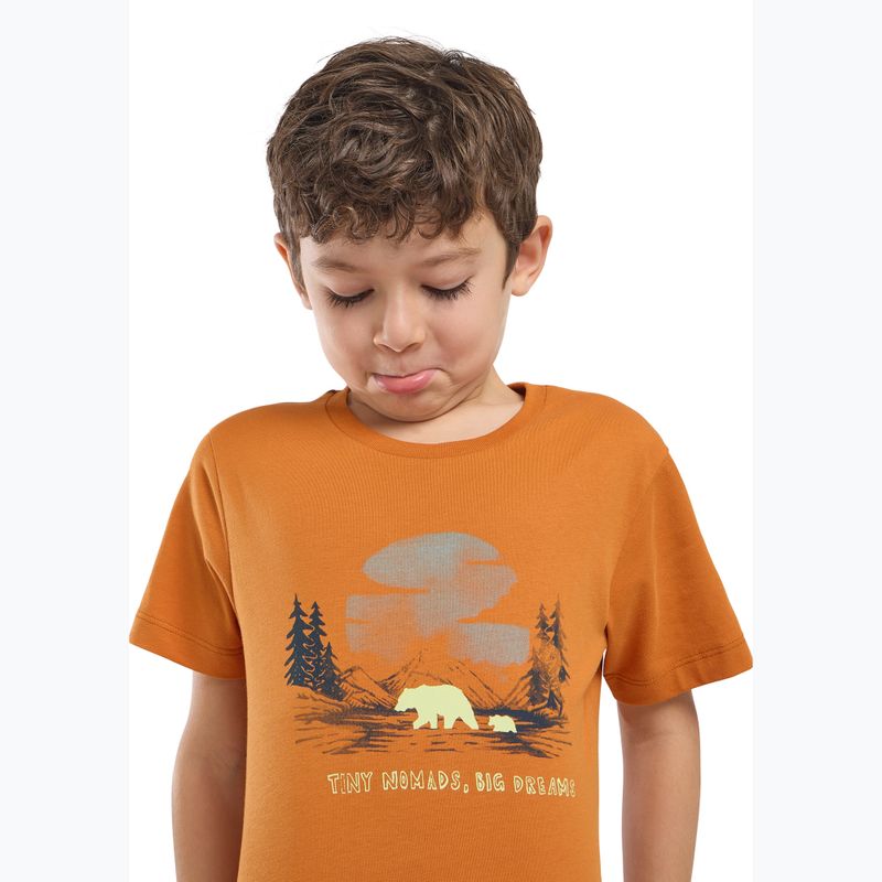 Футболка дитяча Jack Wolfskin Graphic Cotton T print soft amber 4