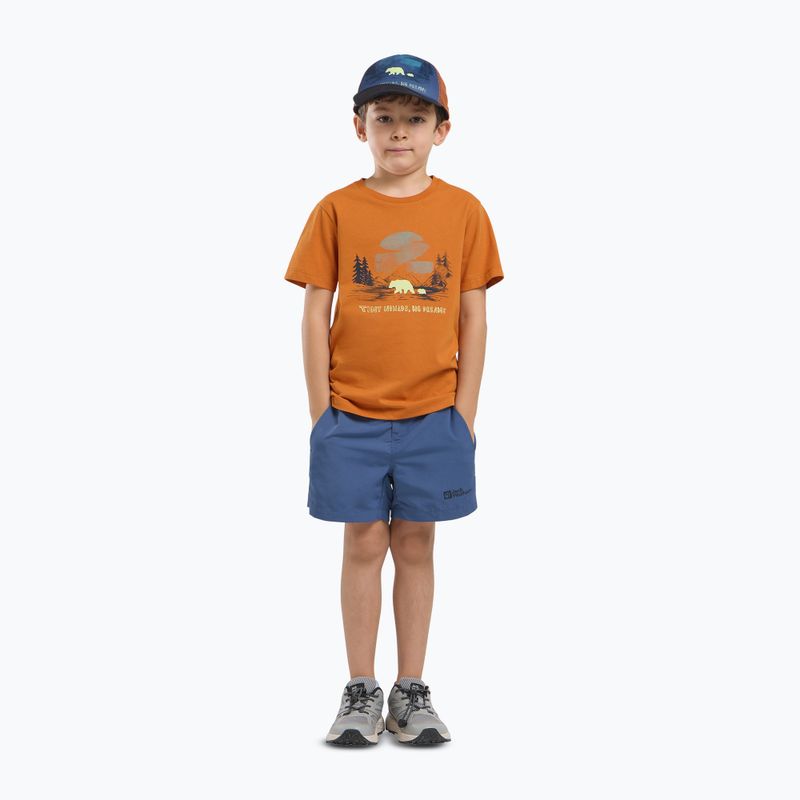Футболка дитяча Jack Wolfskin Graphic Cotton T print soft amber 2