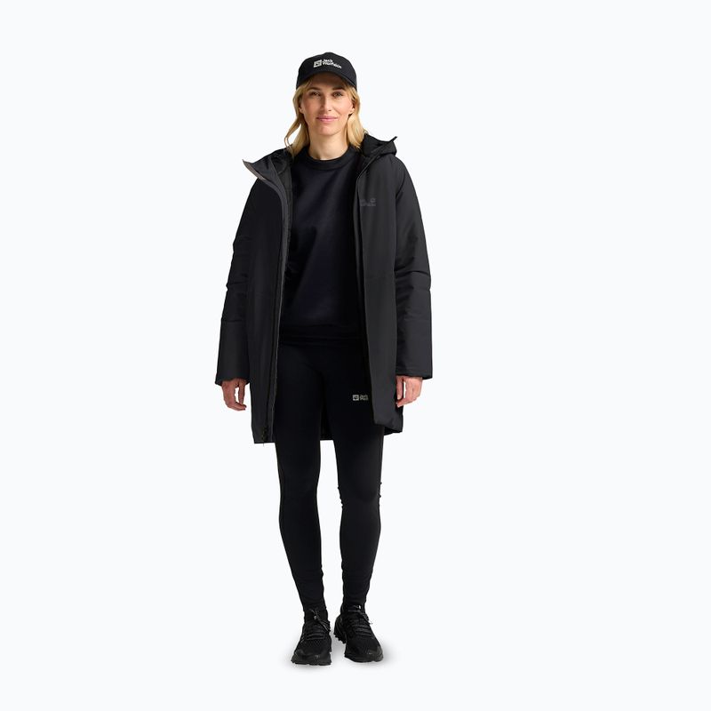 Dámska zateplená bunda Jack Wolfskin Frost Haven čierna 2