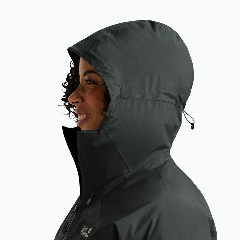 Пуховик жіночий Jack Wolfskin Icecape 2L Down Ins Rds slate green 4