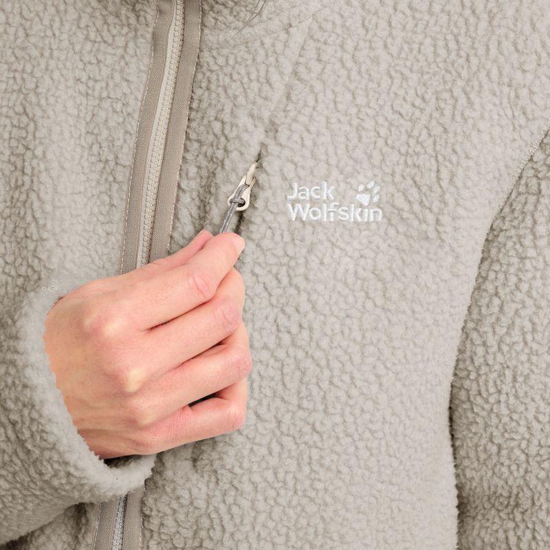 Кофта флісова жіноча Jack Wolfskin Cradle Mountain Pile Full Zip pale sand 5
