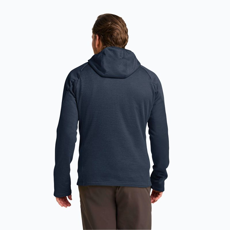 Кофта трекінгова чоловіча Jack Wolfskin Peak District Hooded Full Zip midnight sky 3