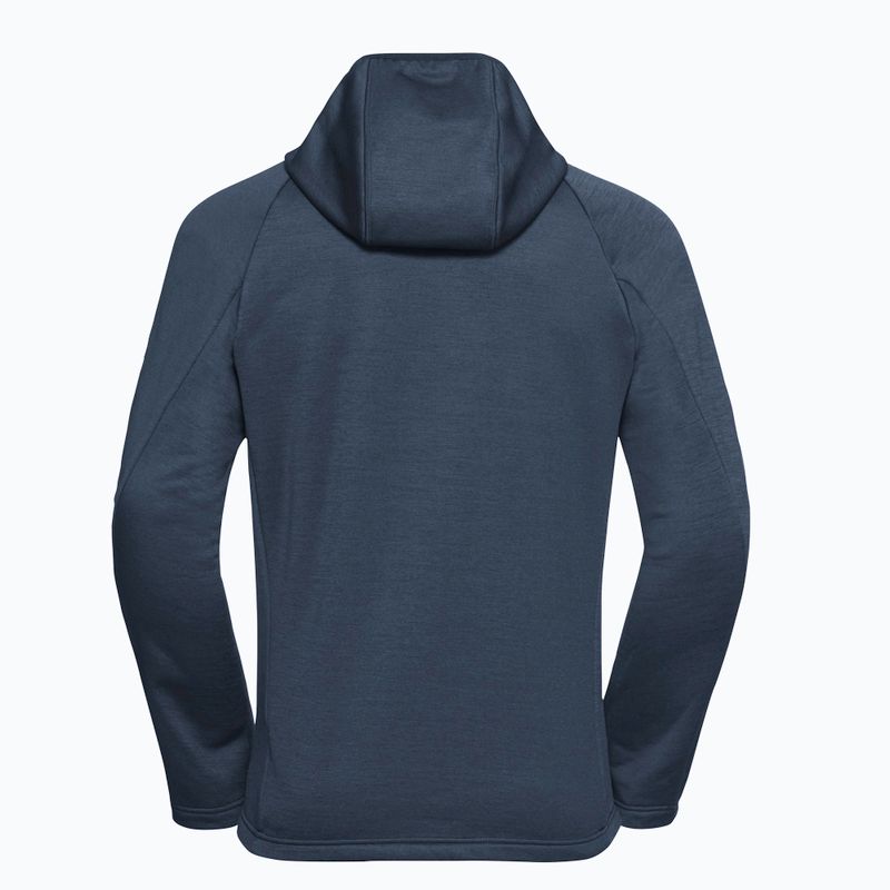 Кофта трекінгова чоловіча Jack Wolfskin Peak District Hooded Full Zip midnight sky 8