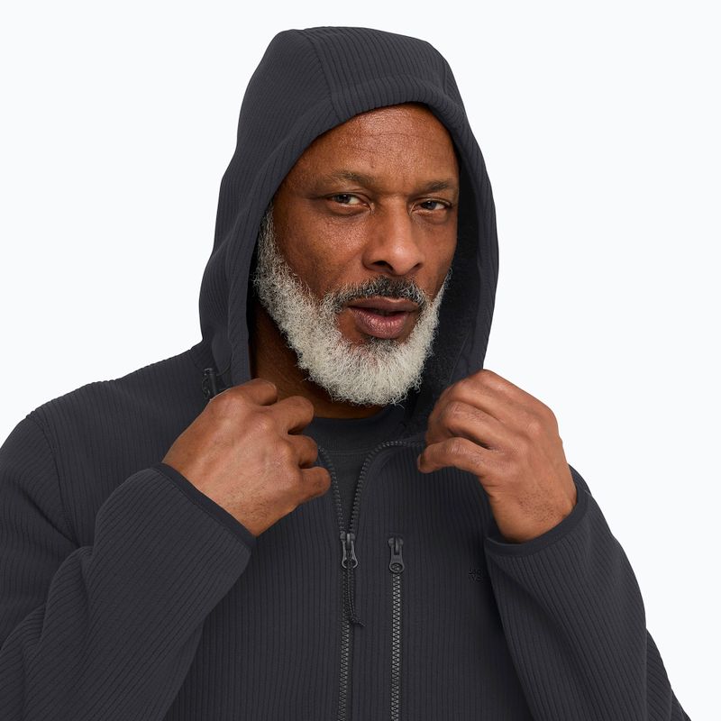 Кофта трекінгова чоловіча Jack Wolfskin Lake Ridge Hooded black 4