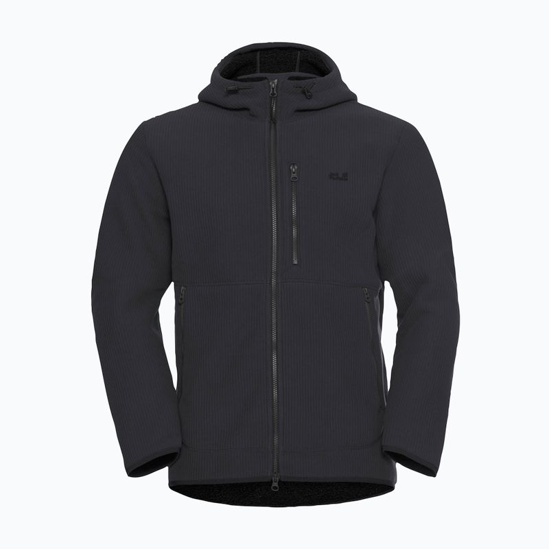 Кофта трекінгова чоловіча Jack Wolfskin Lake Ridge Hooded black 7