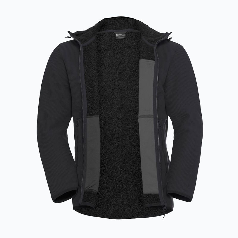 Кофта трекінгова чоловіча Jack Wolfskin Lake Ridge Hooded black 9