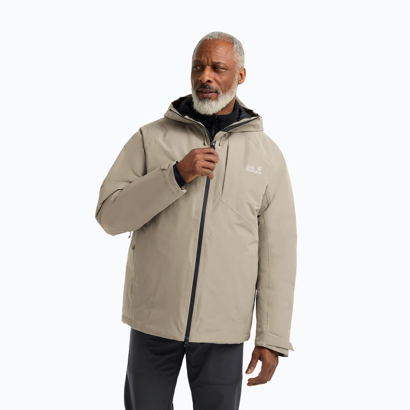Куртка-дощовик чоловіча Jack Wolfskin Icecape 2L Down Ins Rds linen