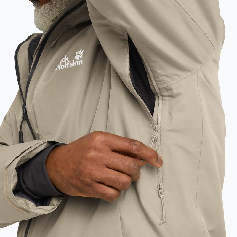 Куртка-дощовик чоловіча Jack Wolfskin Icecape 2L Down Ins Rds linen 4