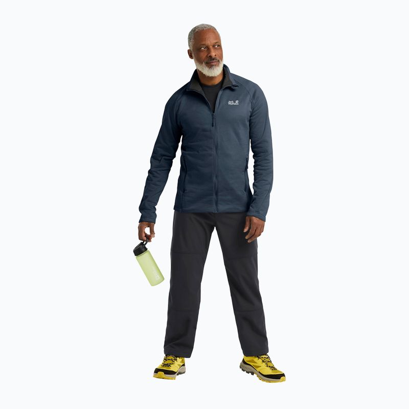 Кофта трекінгова чоловіча Jack Wolfskin Peak District Full Zip midnight sky 2