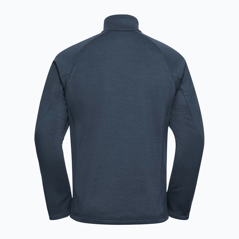 Кофта трекінгова чоловіча Jack Wolfskin Peak District Full Zip midnight sky 8