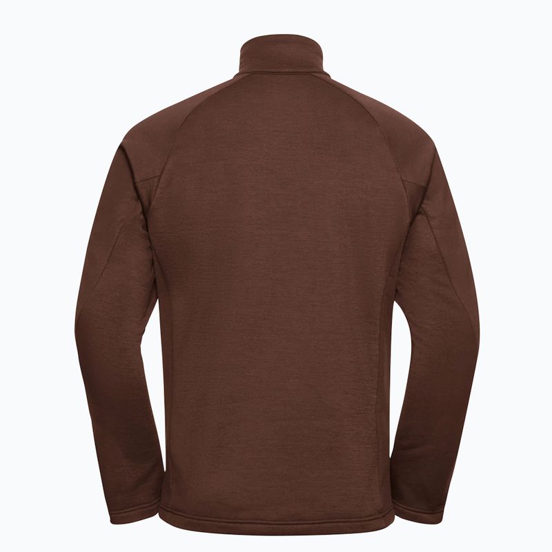 Кофта трекінгова чоловіча Jack Wolfskin Peak District Full Ziphot choc 8