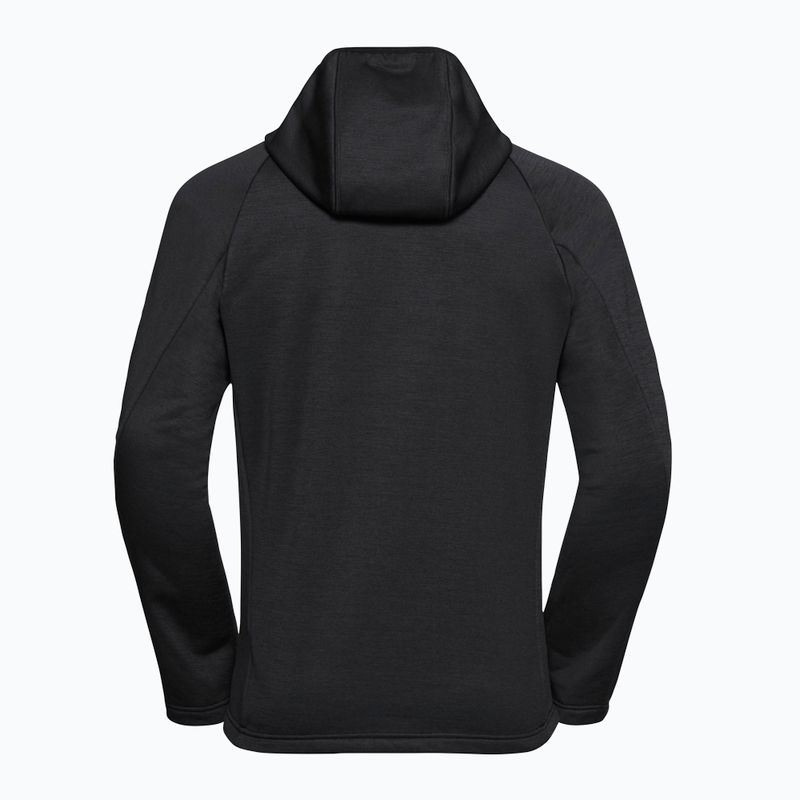 Кофта трекінгова чоловіча Jack Wolfskin Peak District Hooded Full Zip black 8