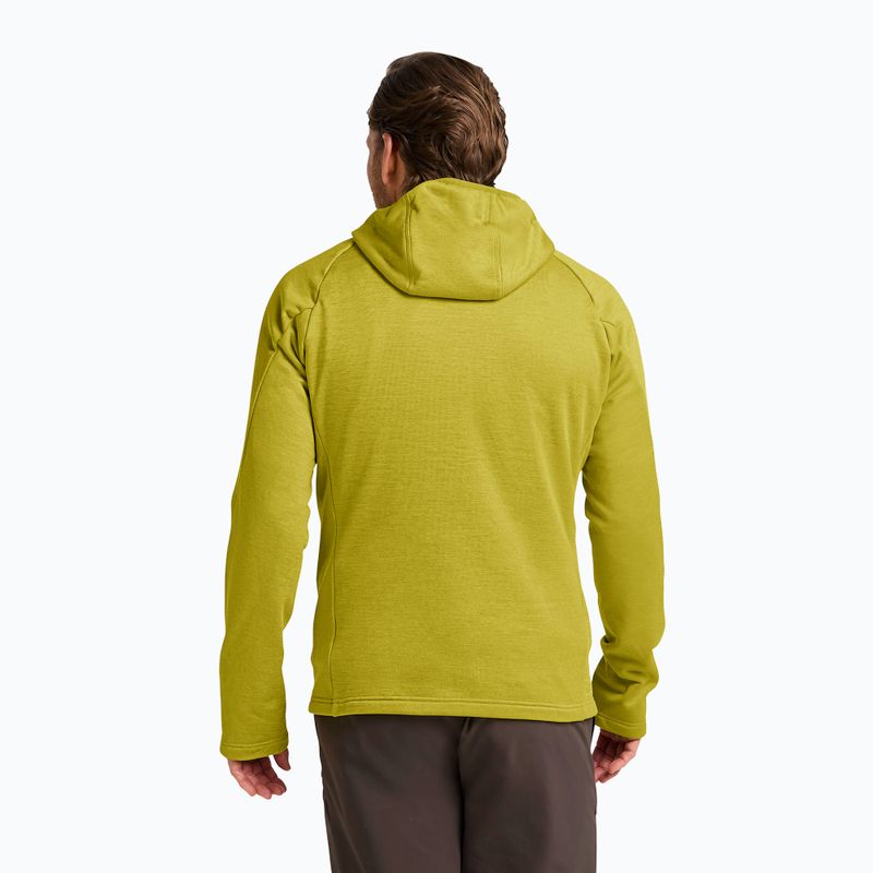 Кофта трекінгова чоловіча Jack Wolfskin Peak District Hooded Full Zip chartreuse 3