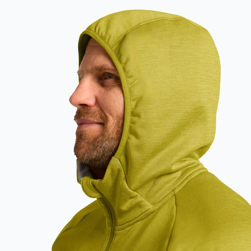 Кофта трекінгова чоловіча Jack Wolfskin Peak District Hooded Full Zip chartreuse 4
