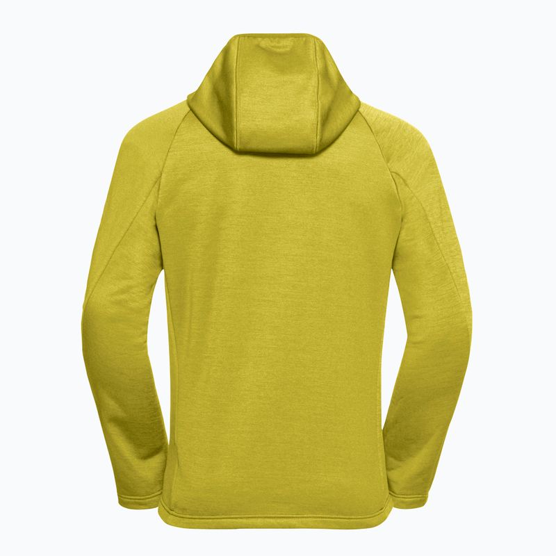 Кофта трекінгова чоловіча Jack Wolfskin Peak District Hooded Full Zip chartreuse 8