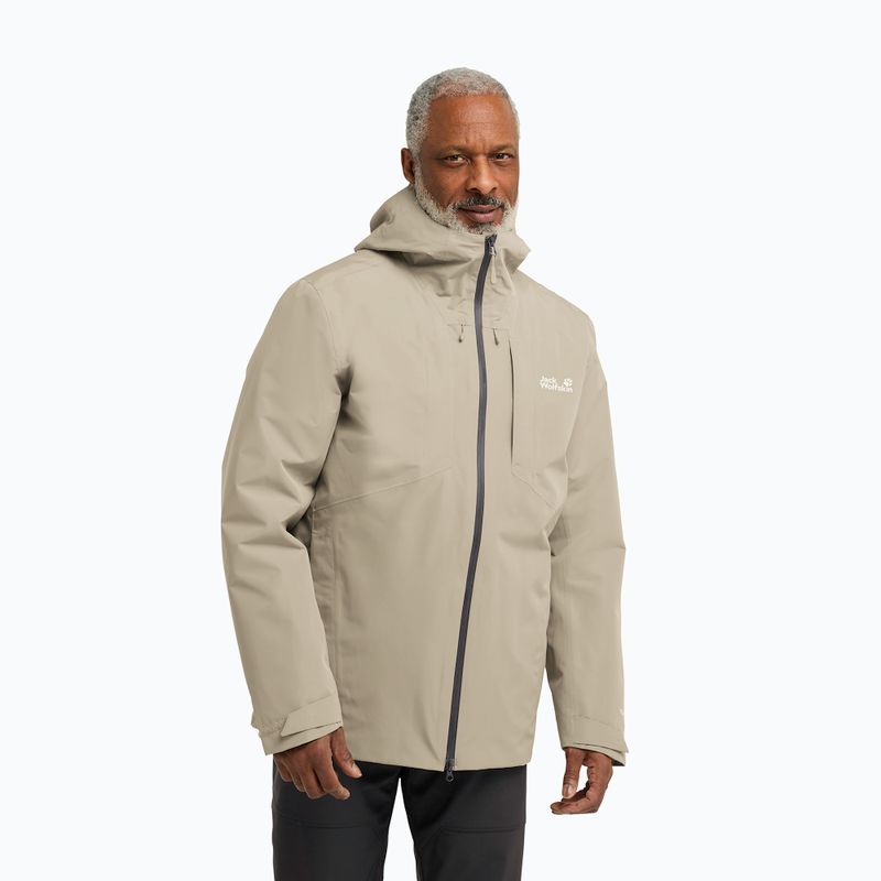 Куртка 3в1 чоловіча Jack Wolfskin Icecape 3In1 Down Rds linen