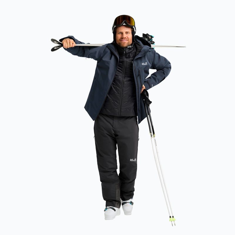 Штани гірськолижні чоловічі Jack Wolfskin Flowline 2L Ins black 2