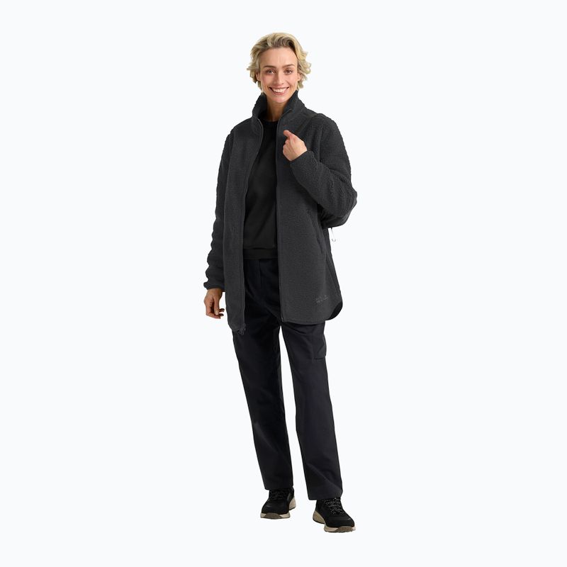 Кофта трекінгова жіноча Jack Wolfskin High Curl Coat black 2