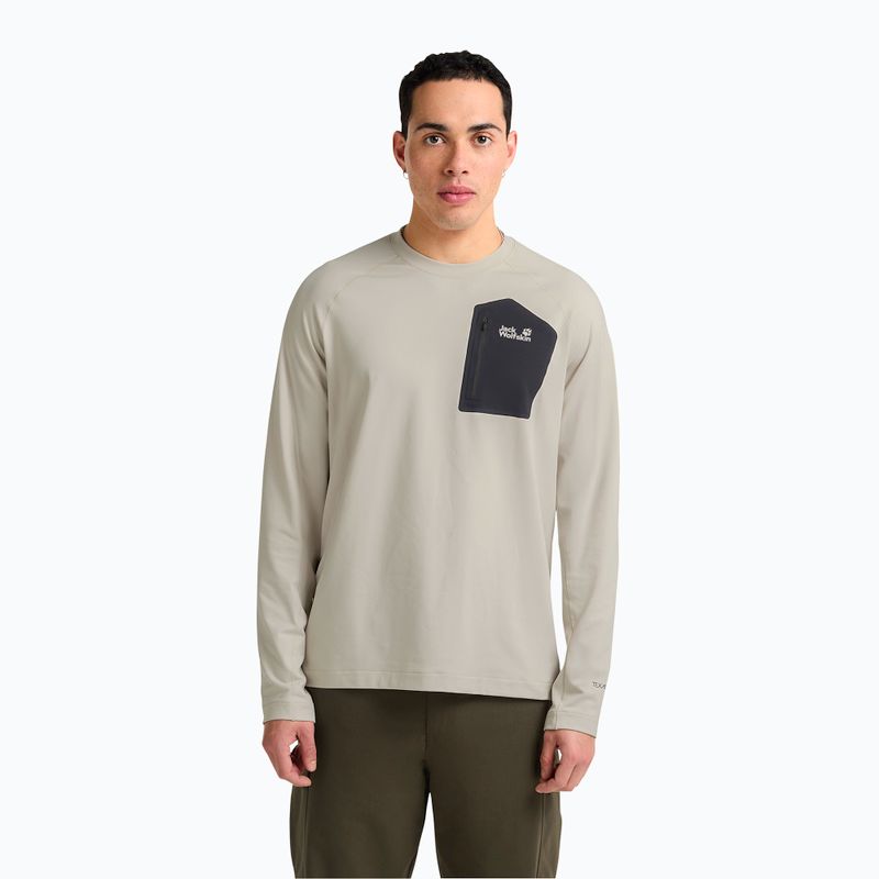 Лонгслів чоловічий Jack Wolfskin Prelight Trail Crew pale sand