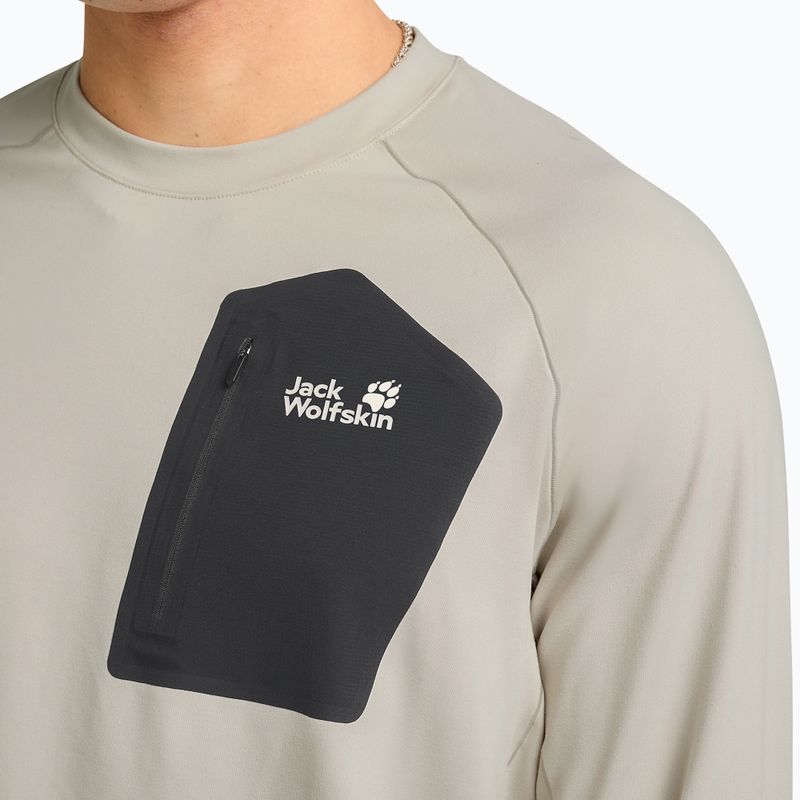 Лонгслів чоловічий Jack Wolfskin Prelight Trail Crew pale sand 4