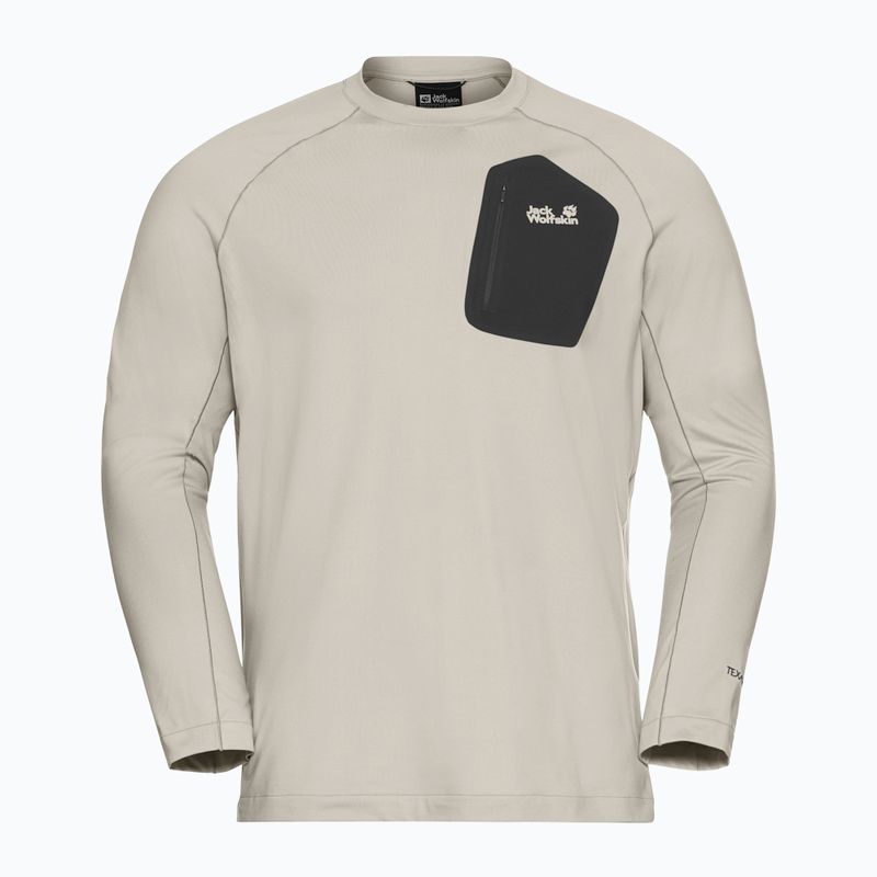 Лонгслів чоловічий Jack Wolfskin Prelight Trail Crew pale sand 5