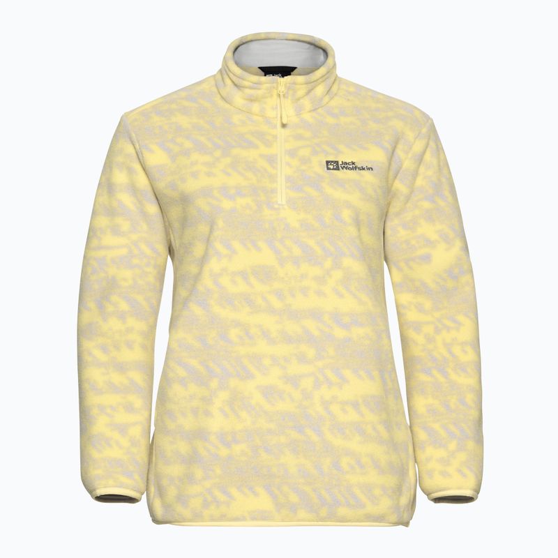 Кофта трекінгова жіноча Jack Wolfskin Big Sky Half Zip lemon ice 6