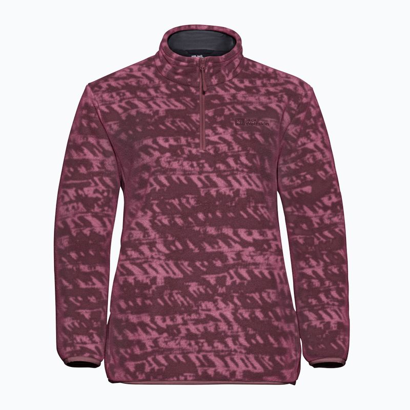 Кофта трекінгова жіноча Jack Wolfskin Big Sky Half Zip raisin 7