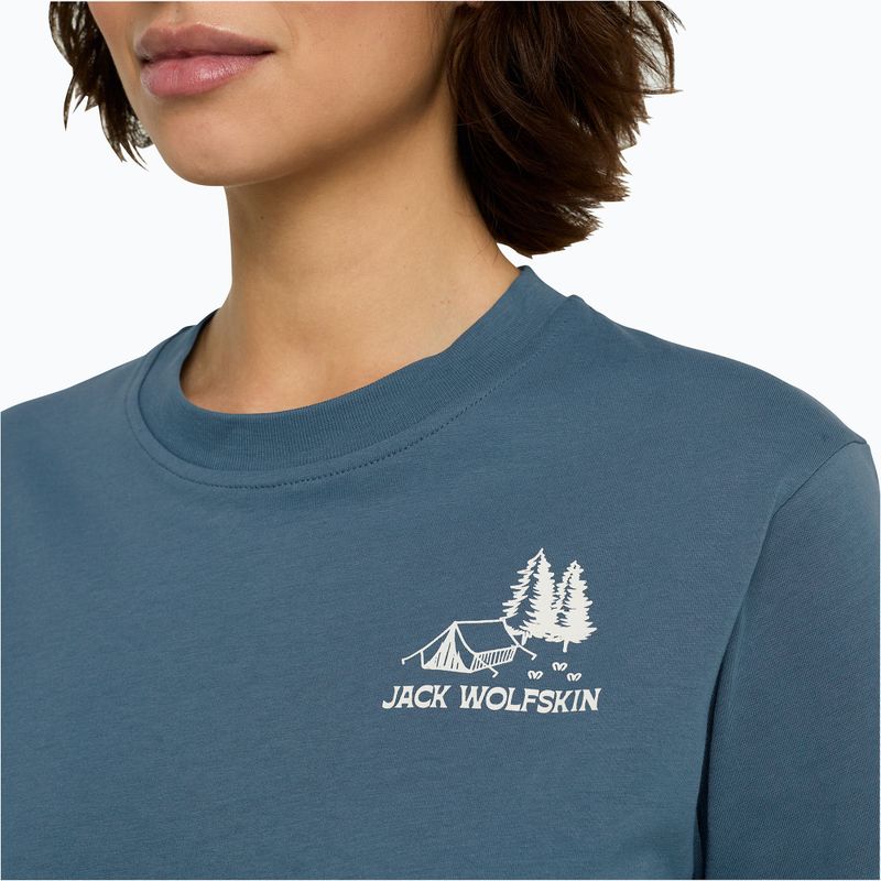 Футболка жіноча Jack Wolfskin Cadena tent aluminium blue 4
