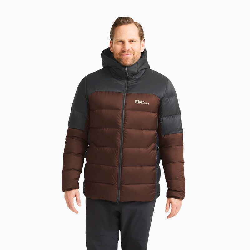 Пуховик чоловічий Jack Wolfskin Nebelhorn Down Hoody hot choc