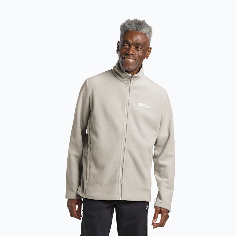 Кофта флісова чоловіча Jack Wolfskin Winterstein Fz pale sand