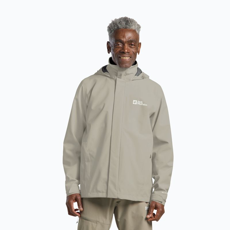 Чоловіча дощовикова куртка Jack Wolfskin Trailtime 2L linen