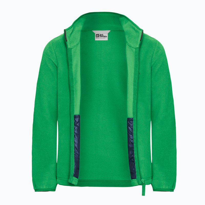 Дитяча флісова кофта Jack Wolfskin Taunus mystic green 3