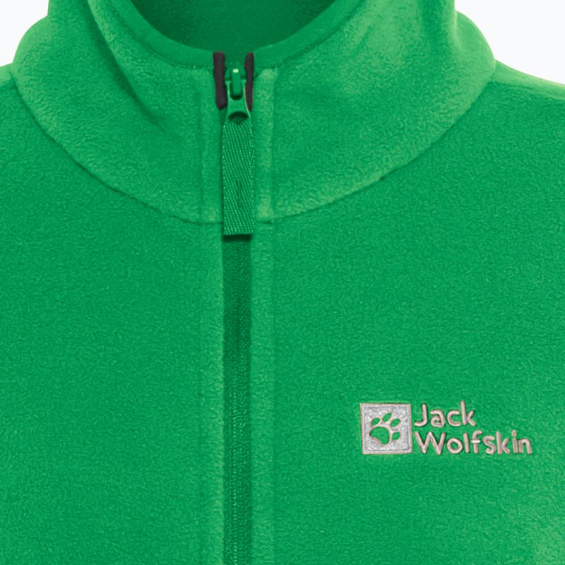 Дитяча флісова кофта Jack Wolfskin Taunus mystic green 4