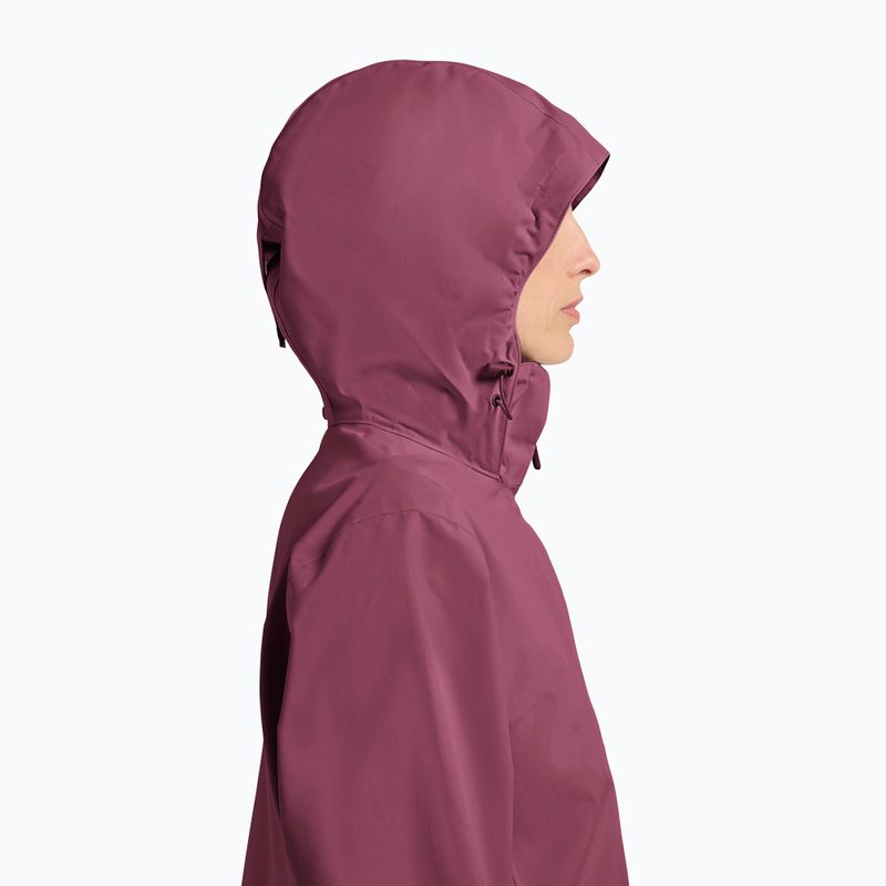 Жіноча дощовикова куртка Jack Wolfskin Trailtime 2L raisin 4