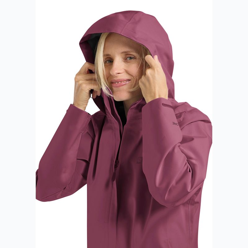 Жіноча дощовикова куртка Jack Wolfskin Trailtime 2L raisin 5