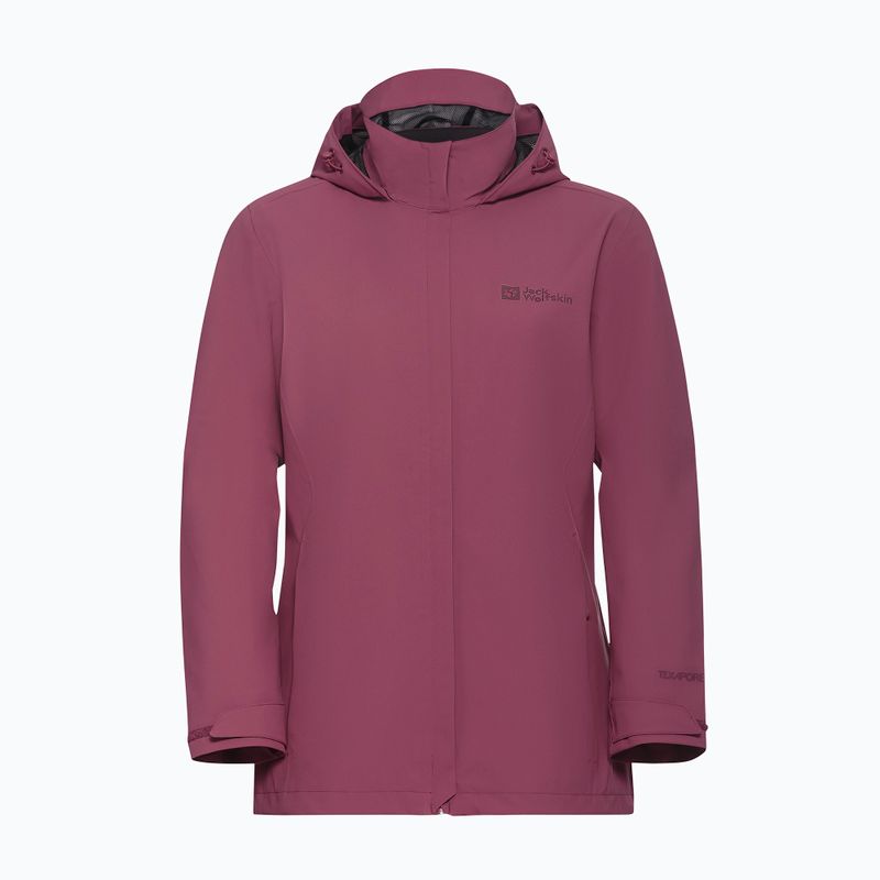 Жіноча дощовикова куртка Jack Wolfskin Trailtime 2L raisin 8