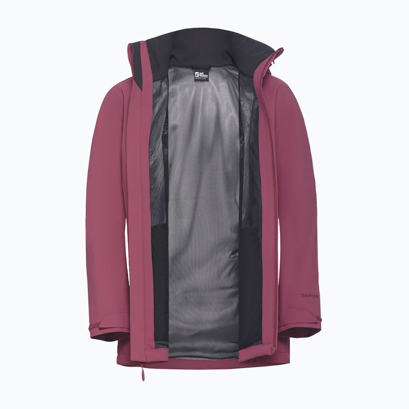 Жіноча дощовикова куртка Jack Wolfskin Trailtime 2L raisin 10