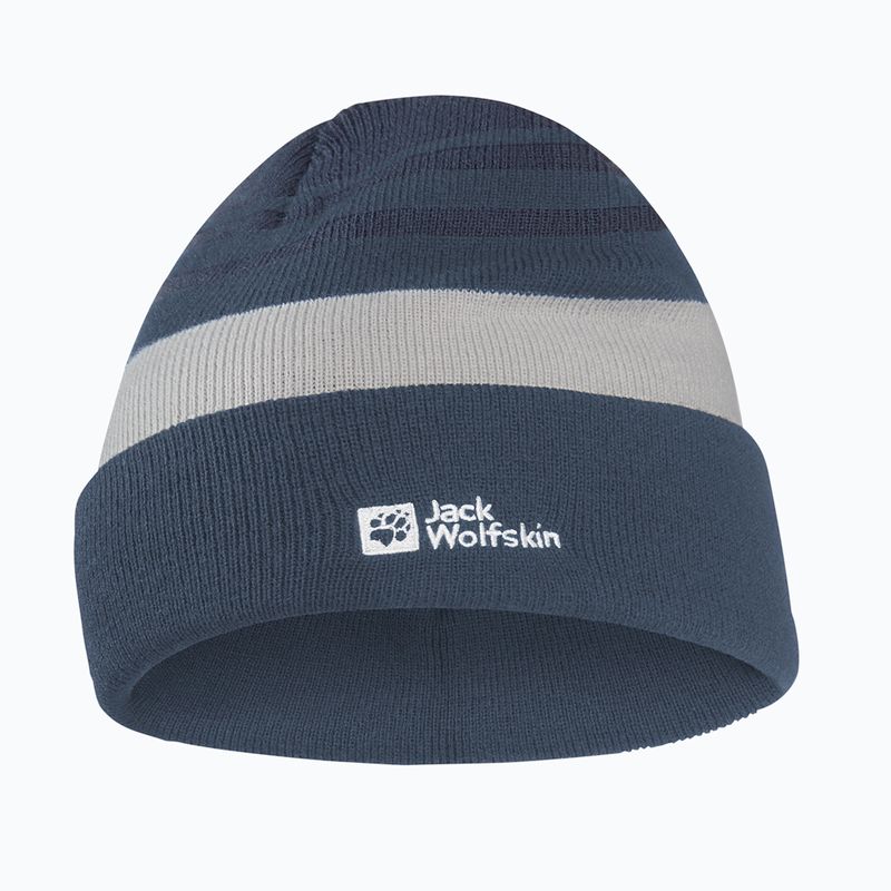 Дитяча зимова шапка Jack Wolfskin Stripy Knit midnight sky