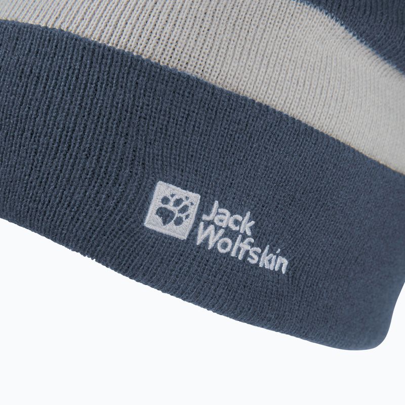 Дитяча зимова шапка Jack Wolfskin Stripy Knit midnight sky 3