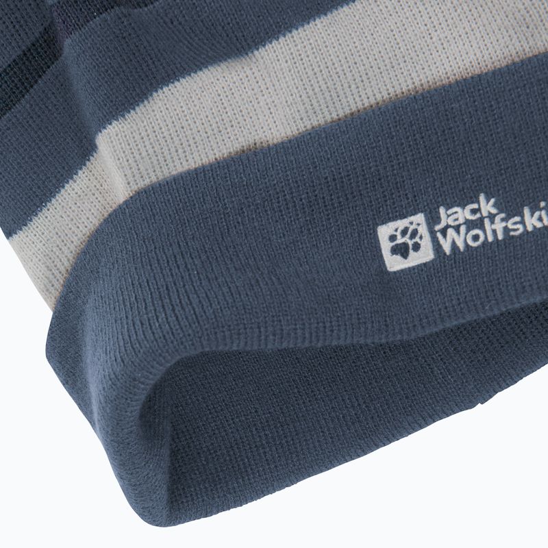 Дитяча зимова шапка Jack Wolfskin Stripy Knit midnight sky 6