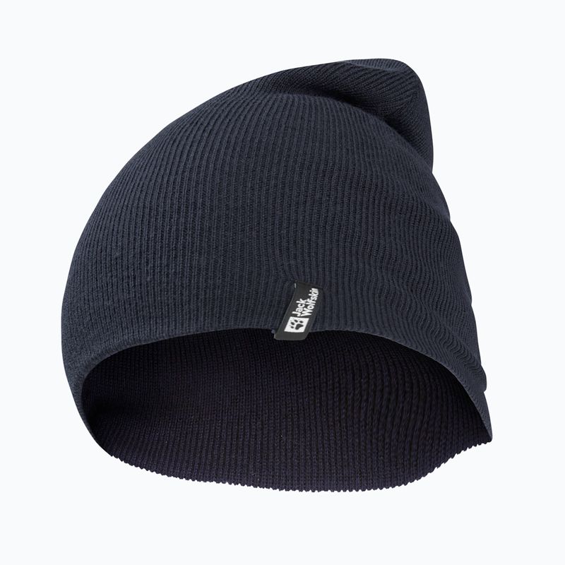 Зимова шапка Jack Wolfskin Rib dark navy