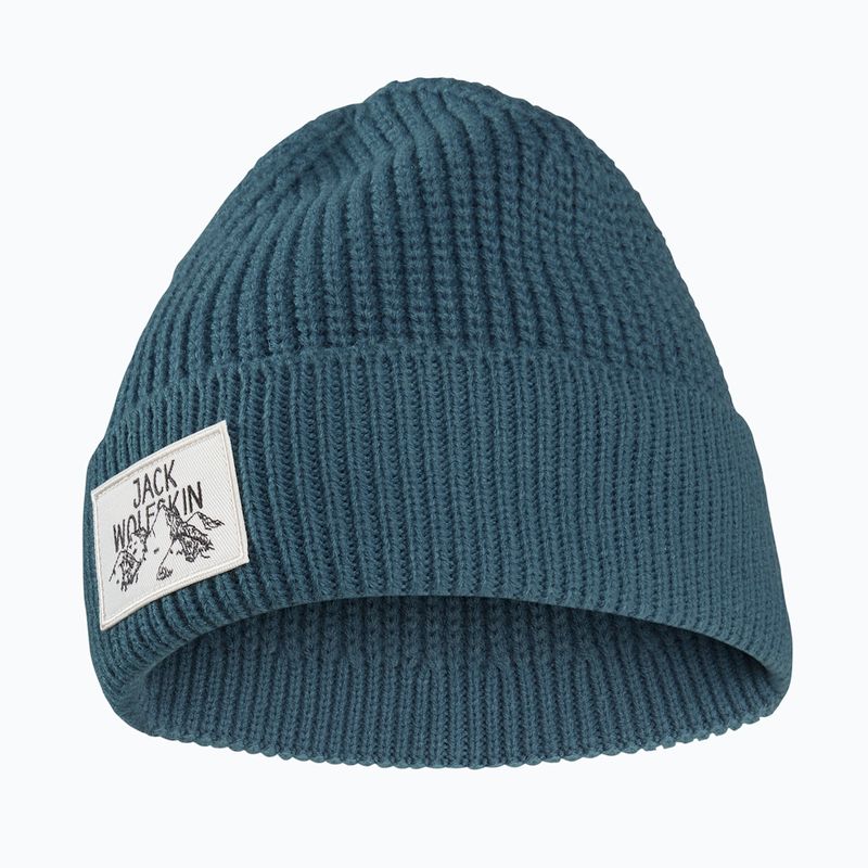Зимова шапка Jack Wolfskin Badge aluminium blue