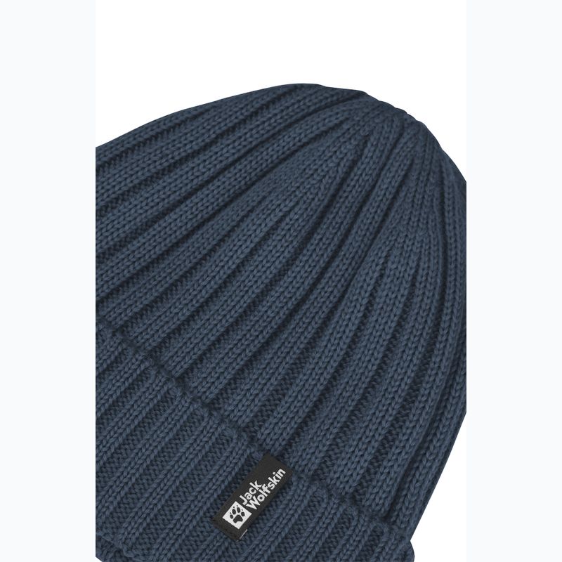 Шапка зимова Jack Wolfskin Rib Knit midnight sky 3