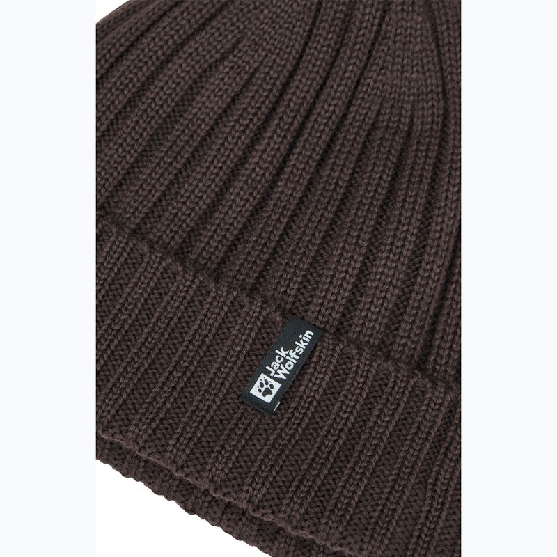 Зимова шапка Jack Wolfskin Rib Knit peat 3