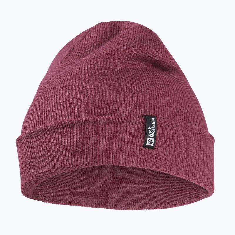 Зимова шапка Jack Wolfskin Rib raisin