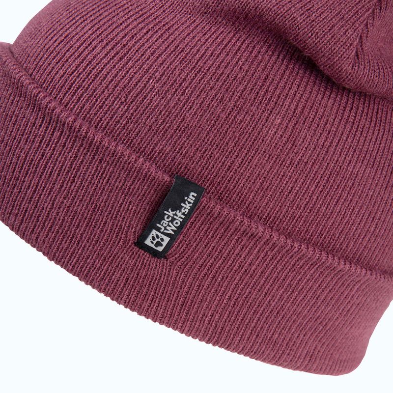 Зимова шапка Jack Wolfskin Rib raisin 3