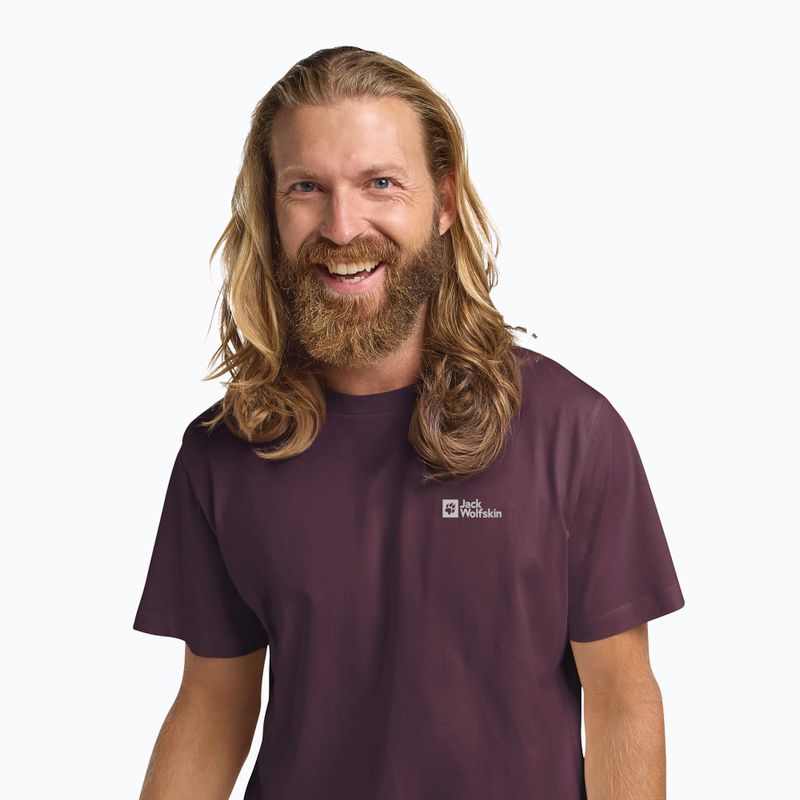 Чоловіча футболка Jack Wolfskin Essential amaranth 4