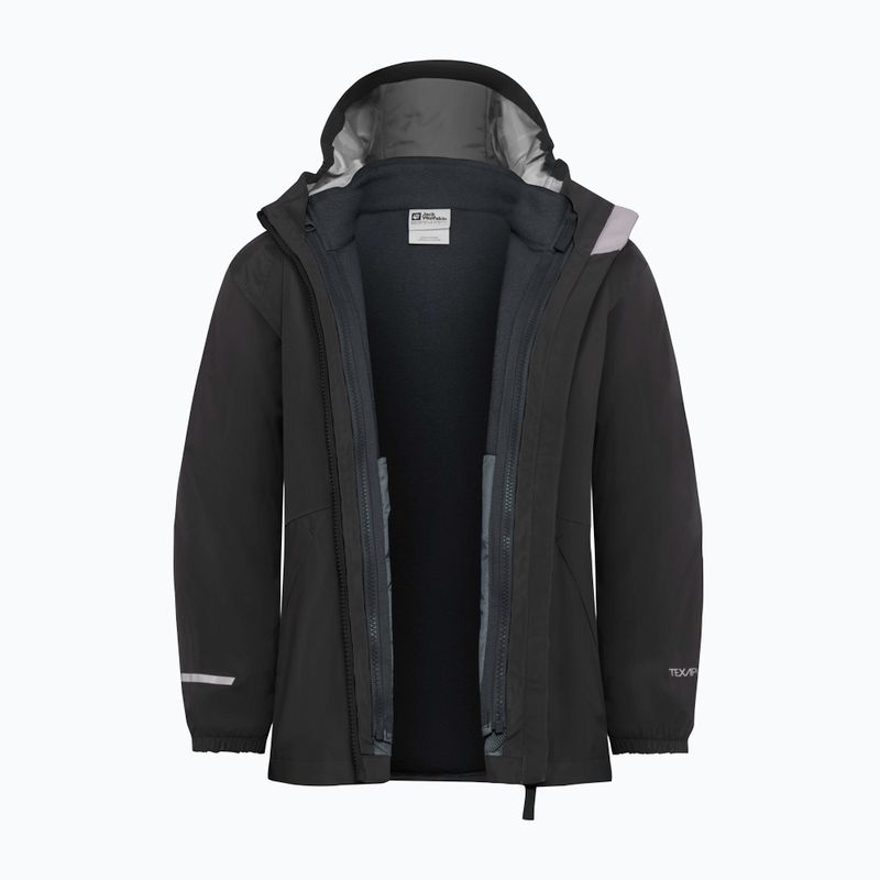 Дитяча куртка 3в1 Jack Wolfskin Iceland 3IN1 чорна 4