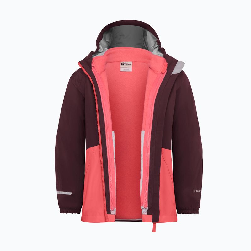 Куртка 3в1 дитяча Jack Wolfskin Iceland 3IN1 sunset coral 4
